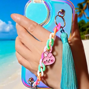 BTS BT21 Characters Phone charms, BT21 Phone Strap, Jungkook, Jimin, Suga, V, BT21 Chain Handle Strap, Phone Lanyard, Keychain, BTS Merch