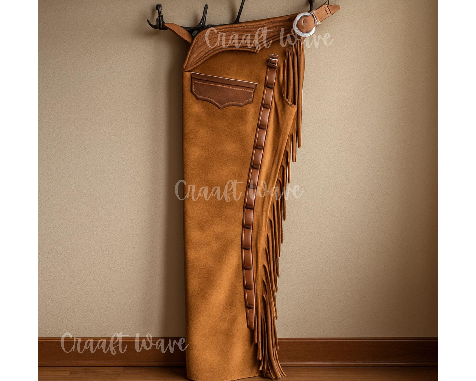 Chaps Cuir Daim Homme Style Western Cowboy – Idéal équitation Et Vélo – Marron Chocolat, Taille Ajustable