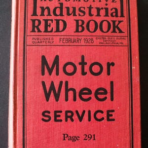 1928 Automobiles Industrielles Rotes Buch: Motor-Rad-Wartungsanleitung