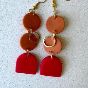 Long Colorful Clay Earrings – Handmade Polymer Jewelry – Gift for Her – Lightweight Summer Statement Dangles
