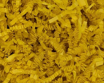 Yellow Shredded Paper Filler Box Stuffing Gift Packaging Material Basket Fill Protection Shipping Cushion Crinkle Present Decorative Eco