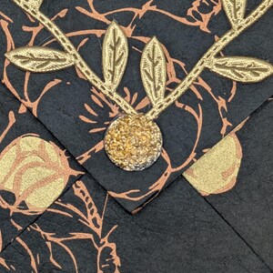 Svart kopparfärgad lyxig presentask, magnetisk behållare, kopparfärgad pappersfodrad bröllopsgåva, metallisk blommig presentförpackning, elegant kuvert bild 18