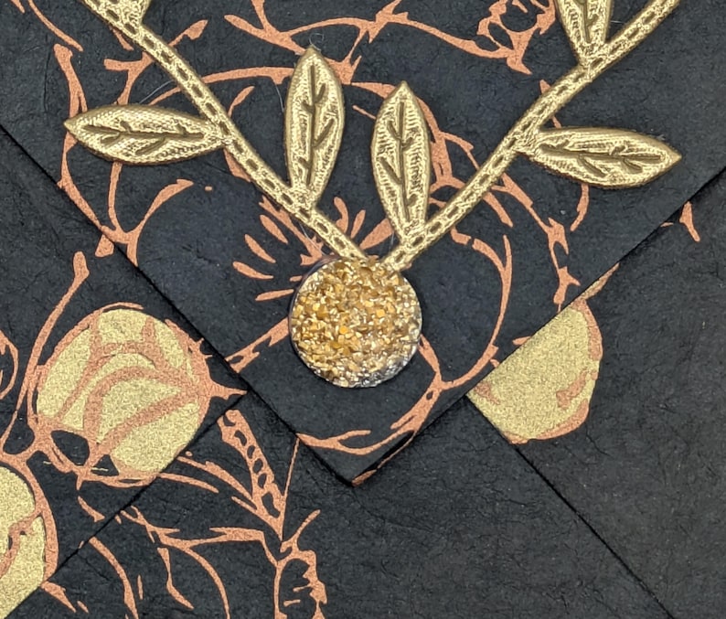 Svart kopparfärgad lyxig presentask, magnetisk behållare, kopparfärgad pappersfodrad bröllopsgåva, metallisk blommig presentförpackning, elegant kuvert bild 18