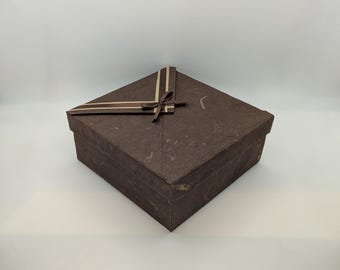 Brown BoxMemorial Andenken Geschenkbox Magnet Umschlag Deckel