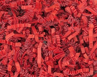 Red Shredded Paper Filler Box Stuffing Gift Packaging Material Basket Fill Protection Shipping Cushion Crinkle Present Wrap Decorative Eco