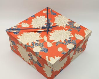 Japanische Box Rot Gold Andenken Blumenhochzeit Magnetisch Einladung Luxus Verpackung Elegant Geschenk Präsentation Wachs Siegel Traditionell Dekorativ