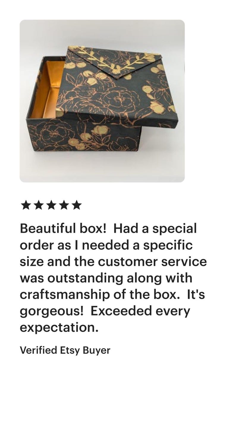 Wedding Favor Box Elegant Gift Packaging Black Copper Design Luxury Keepsake Container Metallic Floral Pattern Satin Lined Interior Special Occasion Presentation Square Storage Solution Anniversary Gift Box Reusable Memory Keeper Stylish
