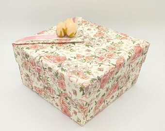 Bridesmaid Gift Box Magnetic Envelope Keepsake Bridal Shower Gift Romantic Package Pink Rose Wrap Wedding Solution Elegant Handmade Blush
