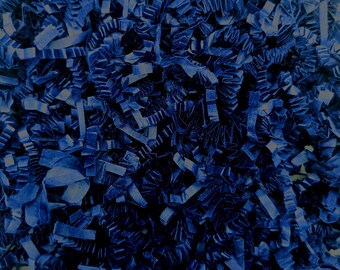 Navy Shredded Paper Filler Box Stuffing Gift Packaging Material Basket Fill Protection Shipping Cushion Crinkle Present Wrap Decorative Eco