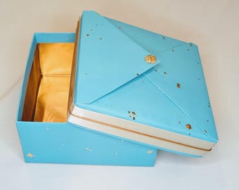 Blaue Ostern Geschenkbox Andenken Frühlingsparty Idee Verpackungsbehälter Aufbewahrungslösung Wiederverwendbar Umweltfreundlich Geburtstage Luxus Trageverpackung