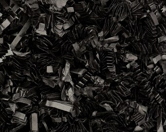 Black Shredded Paper Filler Box Stuffing Gift Packaging Material Basket Fill Protection Shipping Cushion Crinkle Present Wrap Decorative Eco