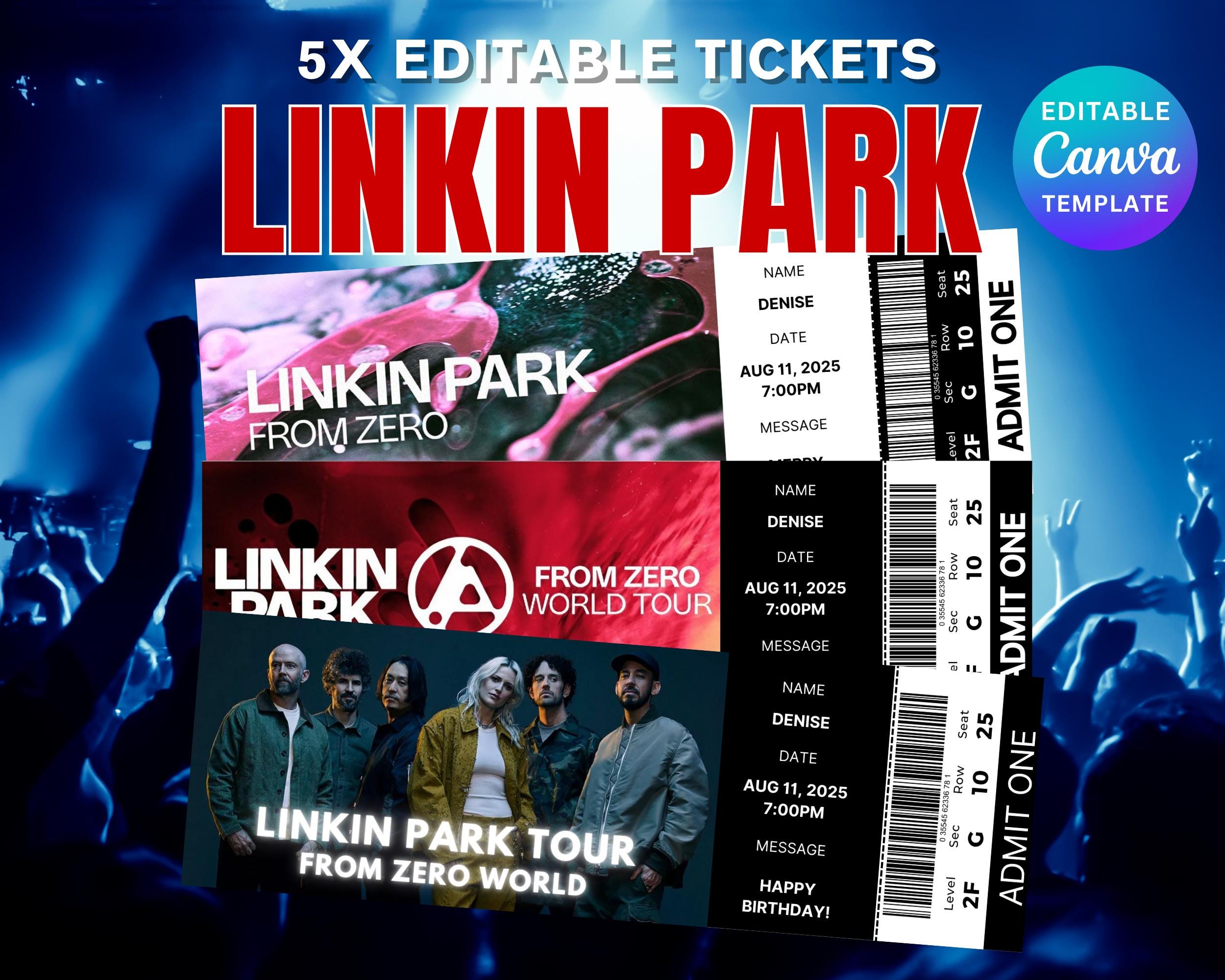 Editable Linkin Park From Zero World Tour 2025, Editable Concert