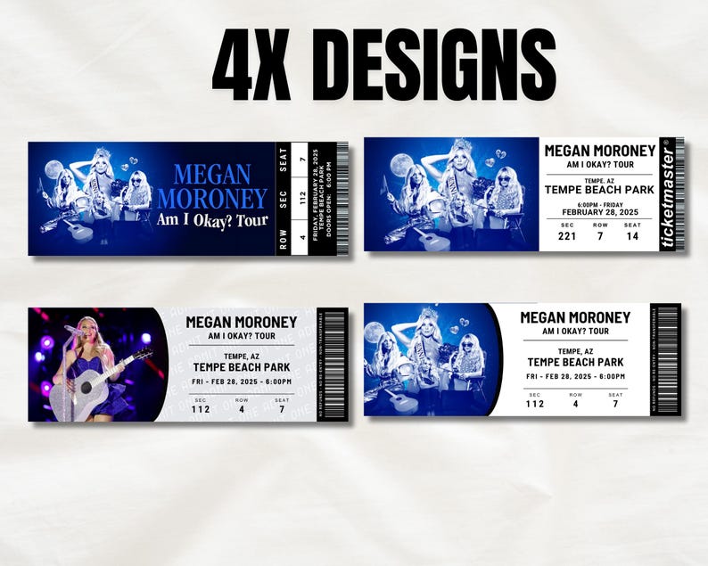 Plantilla editable de entradas para conciertos de Megan Moroney ...