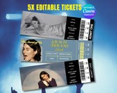 Editable Gracie Abrams Concert Ticket Template, Editable Concert Ticket Templates, Gracie Abrams Ticket Gift Keepsake, Canva Editable Gracie