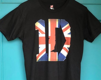 One Direction Crew Neck T-Shirt, 1D T-Shirt, 1D Tee, One Direction Tee, One Direction British Crew Neck T-Shirt.