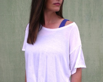 Fließendes Crop Top, Leichtes Crop Top, Weißes Crop Top von Bohemianrag