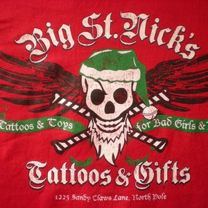 TATTOOS & TOYS for BAD Girls and Boys Xmas T-Shirt Christmas T-shirt, Funny Xmas shirt, ugly Christmas Tee, Naughty Christmas Tee