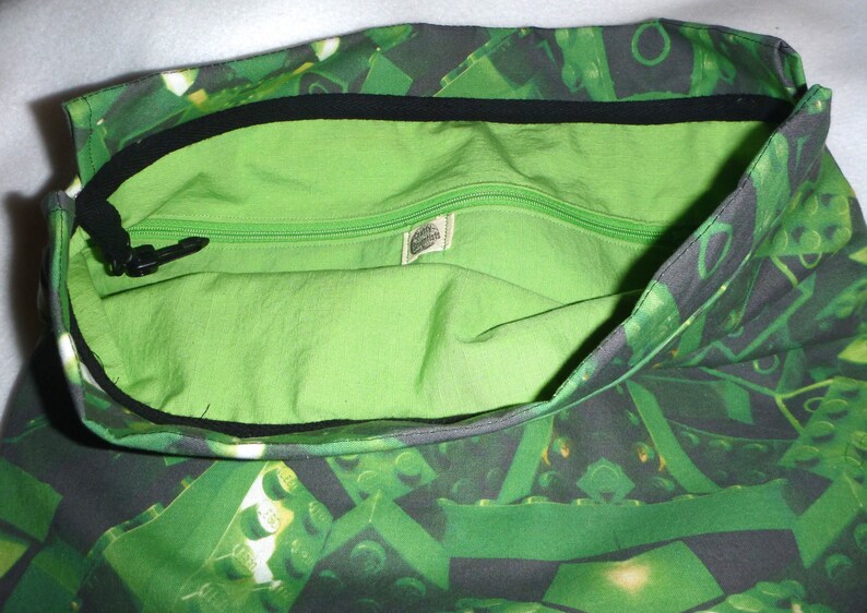 Building Blocks Backpack/tote Green Custom Print Etsy