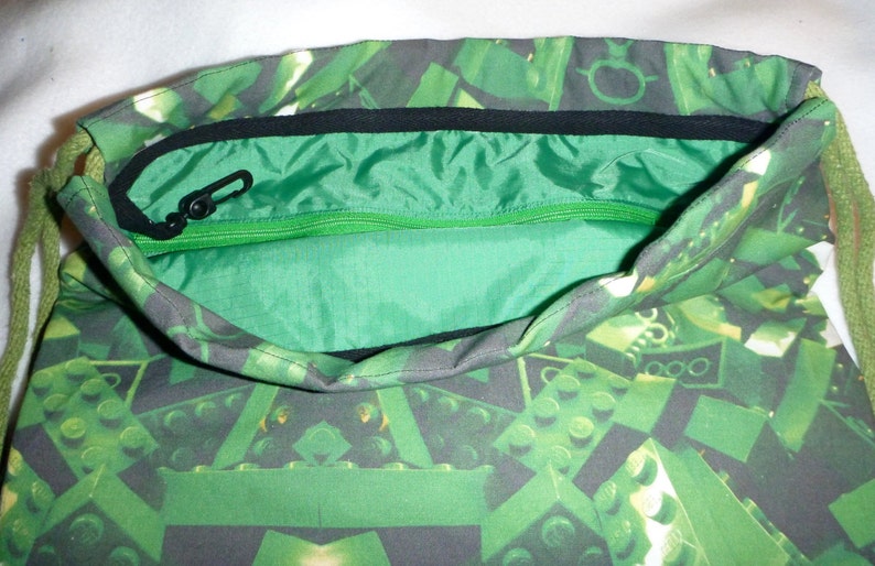 Building Blocks Backpack/tote Green Custom Print Etsy