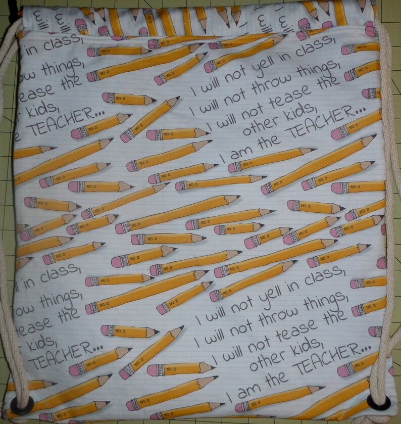 I am the teacher backpack tote custom print etsy