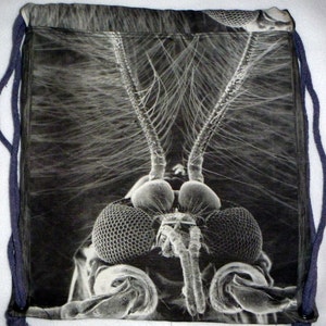 Fly Head - Entomologist "Must Have" SEM Cotton-linen Canvas Backpack/Tote or Tote/Purse Custom Print