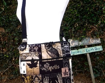 Nevermore Edgar Allan Poe: Cross body purse/bag/tote made to order