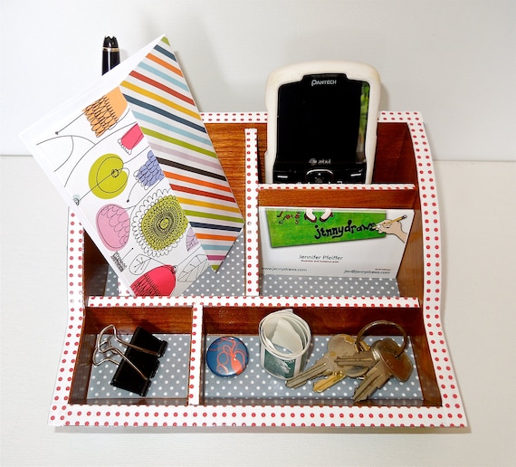 Items similar to Office Desk Organizer/ Charging Station on Etsy