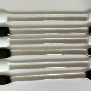 Fused Glass Monochrome Swizzle Sticks, Cocktail Stirrers image 2