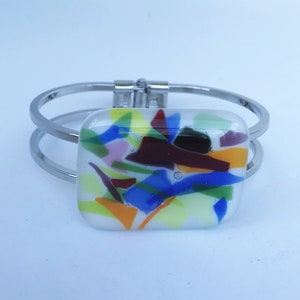 Confetti Gesmolten Glazen Manchet Bangle afbeelding 1