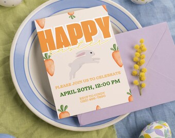 Easter Bunny Easter Party Invitation