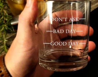 Funny Engraved Whiskey Glass: Novelty Gift for Him