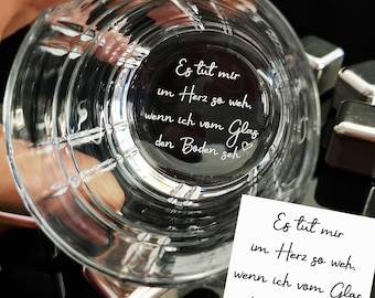 Vaso de whisky personalizado con mensaje secreto grabado: regalo