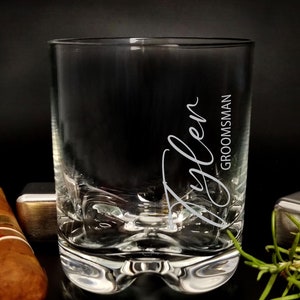 Groomsmen Whiskey Glasses Personalized Custom Groomsman Proposal Gift Wedding Party Favors, Ideal Best Man Gift