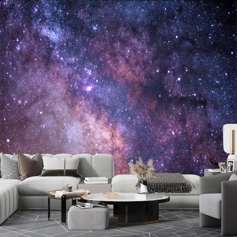 Star Clusters Mural, Galaxy Wallpaper, Starry Night Sky Wall Decor