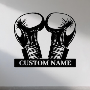 Custom Boxing Metal Sign,Personalized Boxer Name Sign Metal Sign,Boxing Gym Metal Sign,Home Decoration,Sport Gift,Gift For Boxer,Gift To Dad