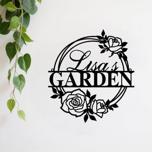 Custom Garden Metal Sign,Personalized Gardener Name Sign,Garden Art Sign,Metal Yard Sign,Garden Decor,Gifts for Her,Garden Gifts for Grandma
