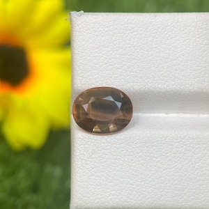 2.80ct Orange Brown Unheated Sapphire Oval Cut Faceted Natural Gemstone From Madagascar For Ring And Pendant
