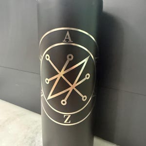 Azazel Tumbler 20oz Powder Coated Double Insulated w/ Lid and Straw