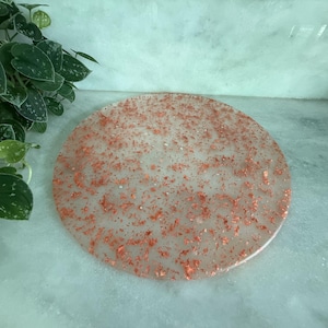 Alchemite / Orgonite Disc – 14&quot; Energy Charging Plate | Copper, Quartz, Himalayan Salt, Gallium – New Moon Empowered