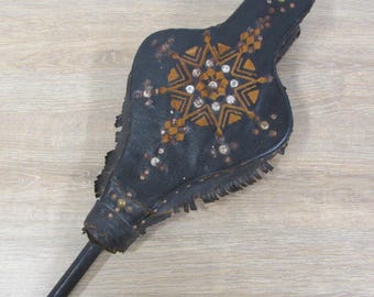 Vintage Wood & Leather Firepit Bellows