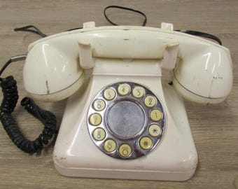 Cicena Savoy Cream Retro Push Button Telephone