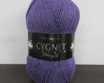 Brand New Glittery Deluxe Cygnet Yarn - Zombie - Glittery DK - 100g - Acrylic - Machine Washable - Knitting and Crochet Wool