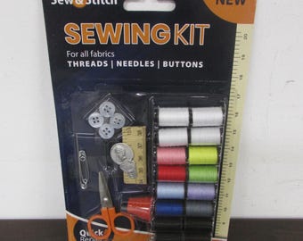 Haberdashery - Sew & Stitch Sewing Kit For All Fabrics Threads Needles Buttons