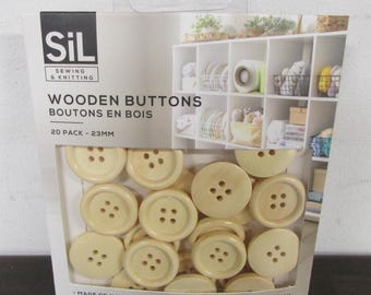 Haberdashery - SiL Sewing Wooden Buttons - 3 Variations
