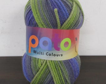Brand New Cygnet Pato Multi Colours Yarn - Grassy Fields - Chunky - 100g - Acrylic - Machine Washable - Knitting and Crochet Wool