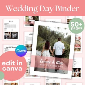 Einfache Hochzeitstag Sammelmappe Masterplan Canva Vorlage