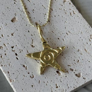 Chunky Star Necklace: 18k Gold Plated Stainless Steel, Sea Star, Gold starfish necklace, silver star necklace, beach necklace, gift for her