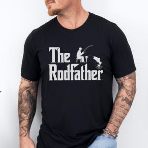 The Rodfather Fishing Shirt - Funny Fisherman Gift, Fishing Dad T-Shirt, Angler Humor Tee, Retro Fishing Graphic Shirt, Father&#39;s Day Gift