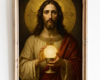 Jesus The Eucharist Wall Art: Religious Picture Catholic Wall Decor (Digital Download)