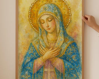 聖母マリアのイコン版画、カトリック美術、聖母マリア（デジタル
